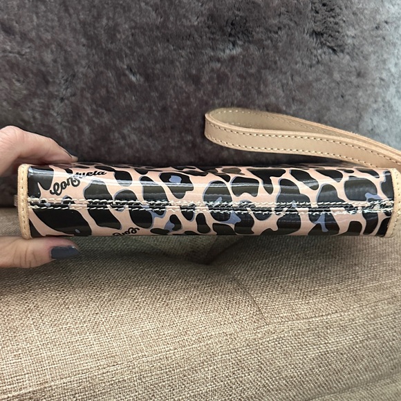 Consuela Black and Tan Leopard Wristlet - Picture 4 of 5